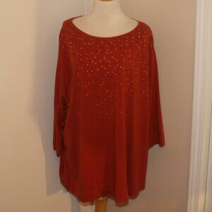 Kim Rogers Plus Size 3X 3/4 Sleeve Shirt Top